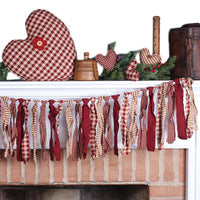Red Fabric Ties Garland Garland GR610002 - The Fox Decor