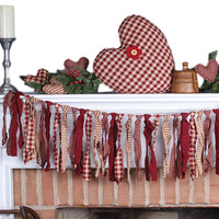Red Fabric Ties Garland Garland GR610002 - The Fox Decor