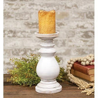 Thumbnail for Medium White Resin Candlestick - The Fox Decor