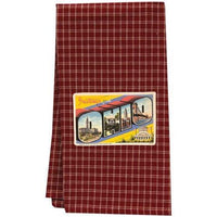 Thumbnail for Greetings From Ohio Red Dish Towel - The Fox Decor