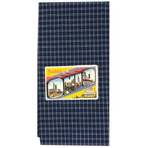 Greetings From Ohio Navy Dish Towel - The Fox Decor