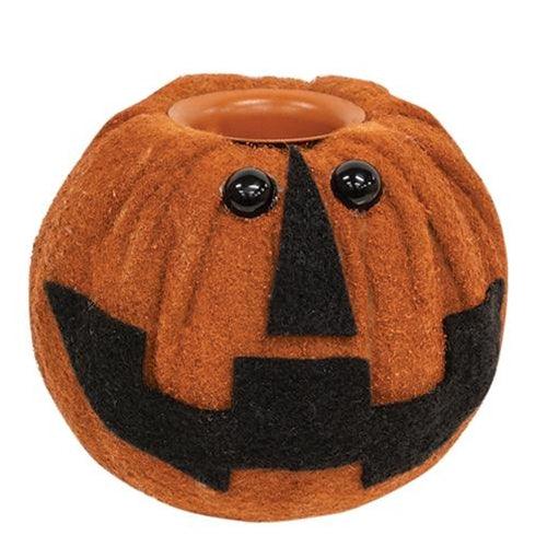 Felt Jack O Lantern Taper Holder - The Fox Decor