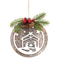 Thumbnail for Wooden Nativity Ornament w/Pine - The Fox Decor
