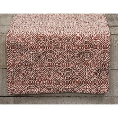 Cream & Pumpkin Pebblebrook Long Runner 14"x56" - The Fox Decor