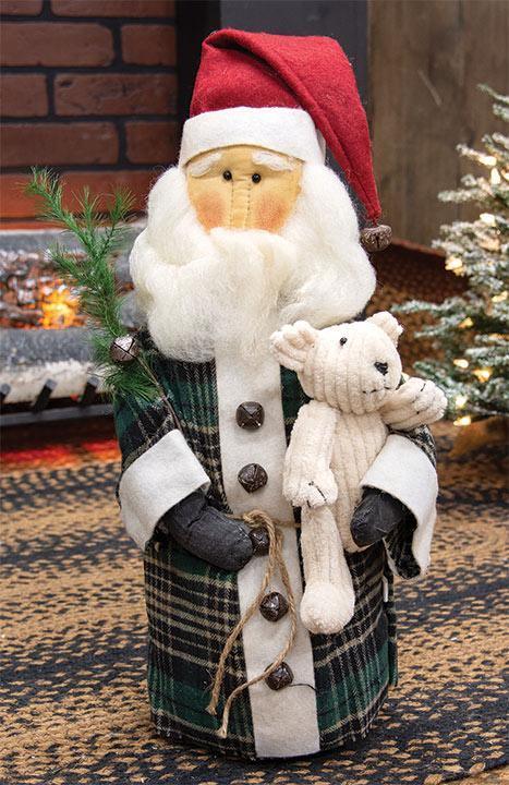 Green Coat Santa Doll - The Fox Decor