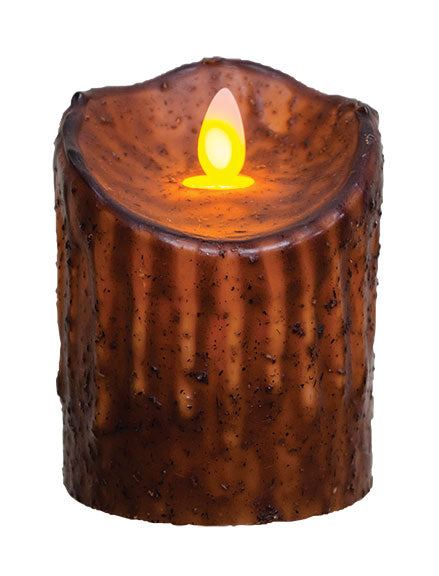 Mustard Flicker Pillar, 4" - The Fox Decor
