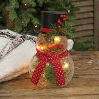 Thumbnail for Glass Lighted Snowman, 6