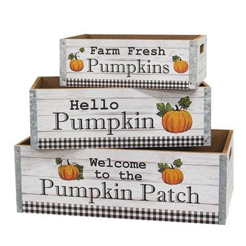 3/Set Welcome to the Pumpkin Patch Crates