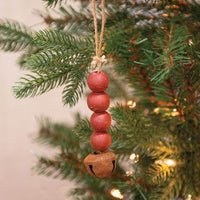Thumbnail for 6/Set, Red Bead & Jingle Bell Ornaments