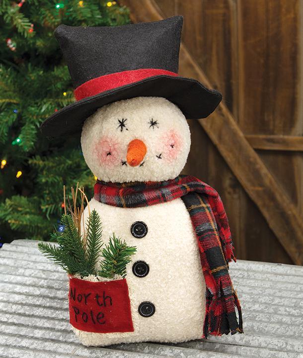 North Pole Snowman, 15" - The Fox Decor