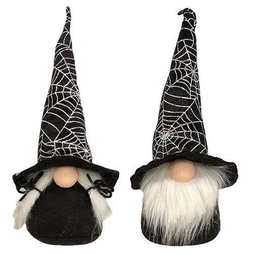 Mr. & Mrs. Foil Spider Web Gnome 2/Set - The Fox Decor