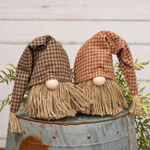 2/Set Jute Country Plaid Gnome - The Fox Decor