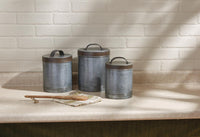 Thumbnail for Galvanized Canisters - Set of 3