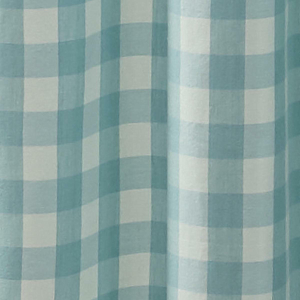 Gingham Check Shower Curtain - Aqua 72
