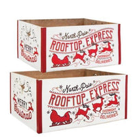 Thumbnail for 2/Set, Rooftop Express Wooden Crates - The Fox Decor