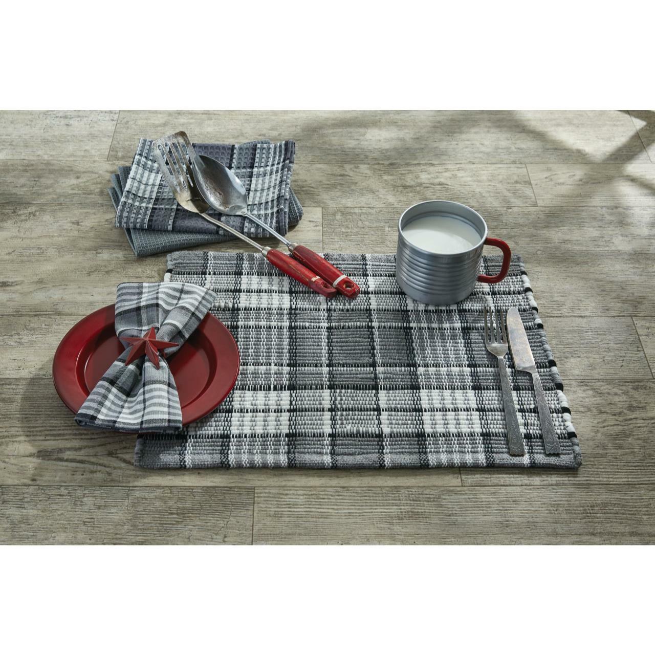 Gray Area Chindi Placemats - Set Of 6 Park Designs - The Fox Decor
