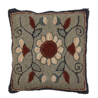 Thumbnail for Gray Floral Hooked Pillow Poly Insert 18