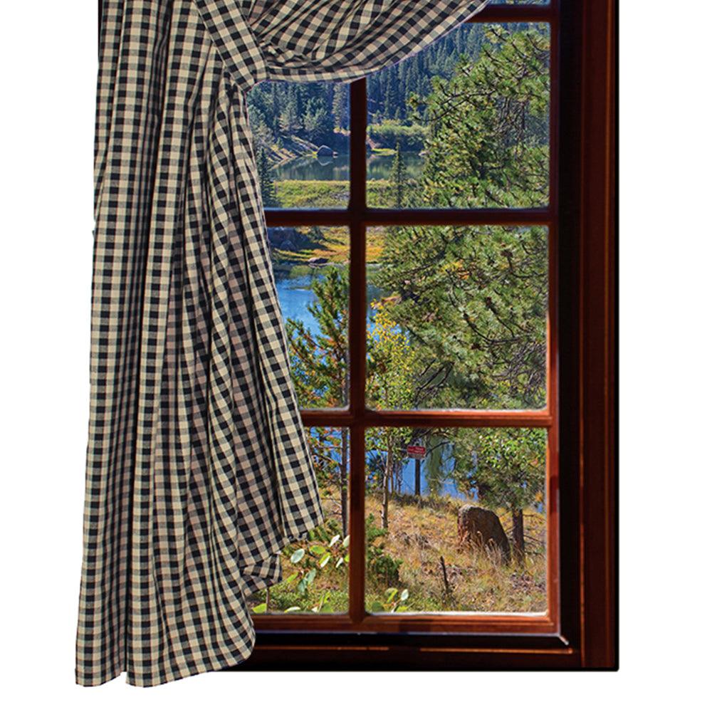 Heritage House Check - Black Panel H5100011 - The Fox Decor