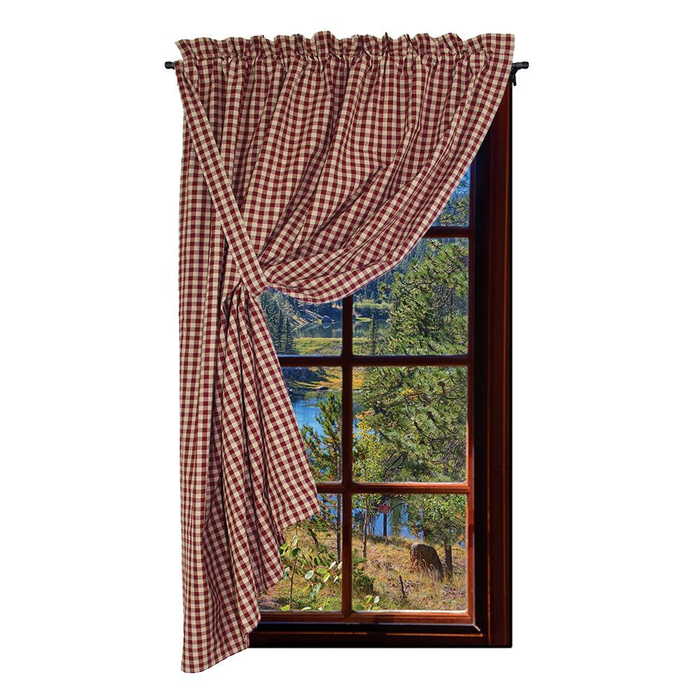 Heritage House Check - Barn Red Panel H5100017 - The Fox Decor