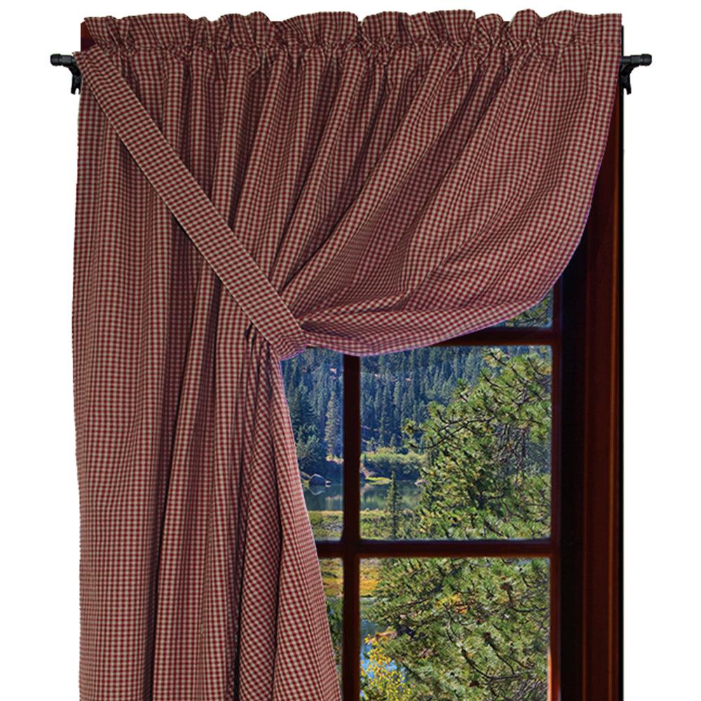 Newbury Gingham - Barn Red Panel H5670017 - The Fox Decor