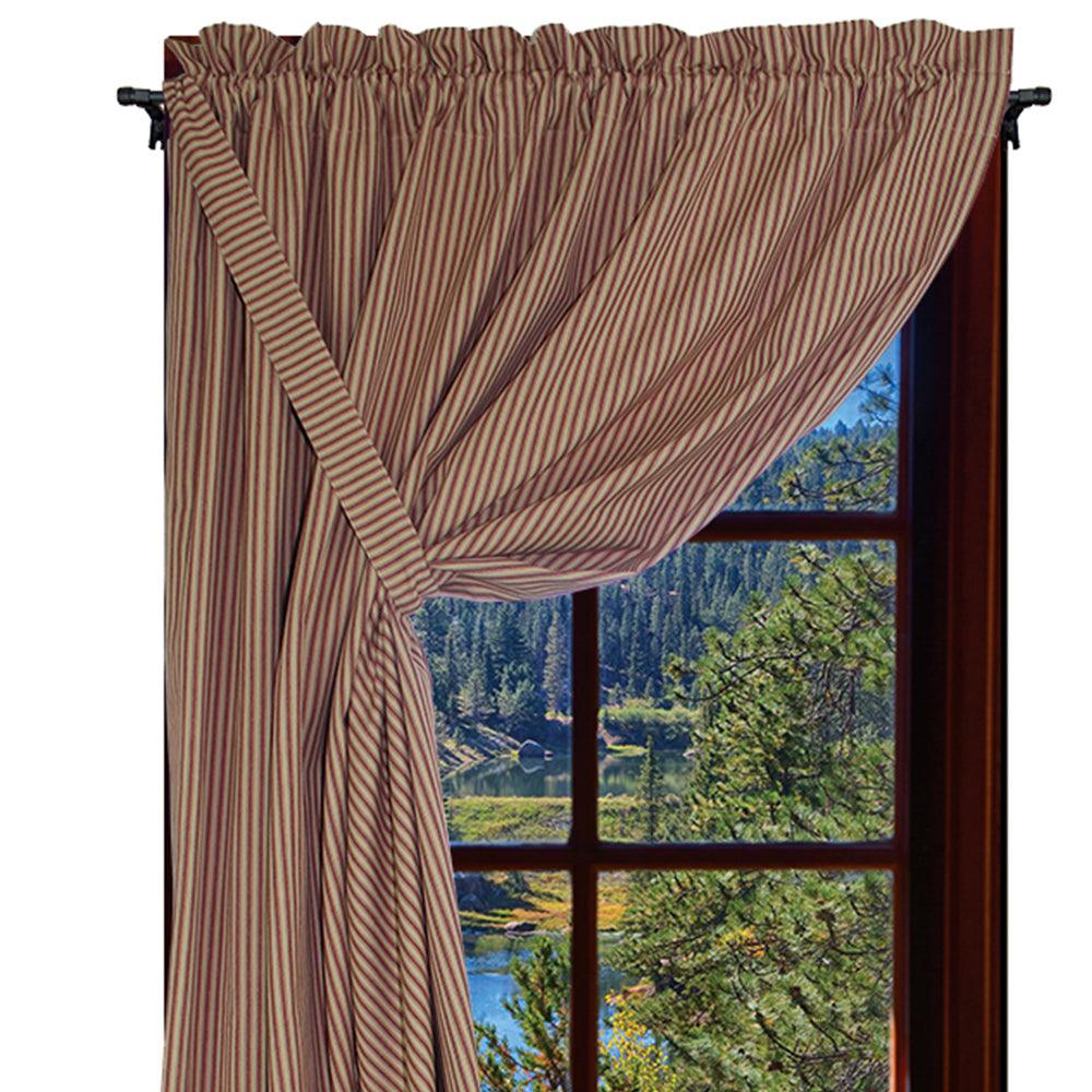 York Ticking - Barn Red Panel H5880017 - The Fox Decor