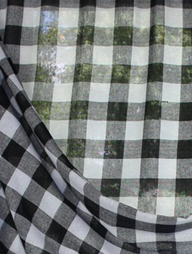 Heirloom Buffalo Check Black Oat Panel H8015111 - The Fox Decor