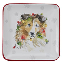 Thumbnail for Holiday Paws Salad Plates - Set of 4 Park Designs