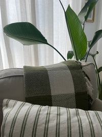 Thumbnail for Grain Sack Sage Lumbar Pillow Cover LC164009