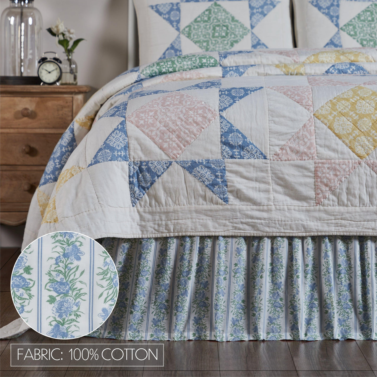 Jolie Twin Bed Skirt 39x76x16 VHC Brands - The Fox Decor