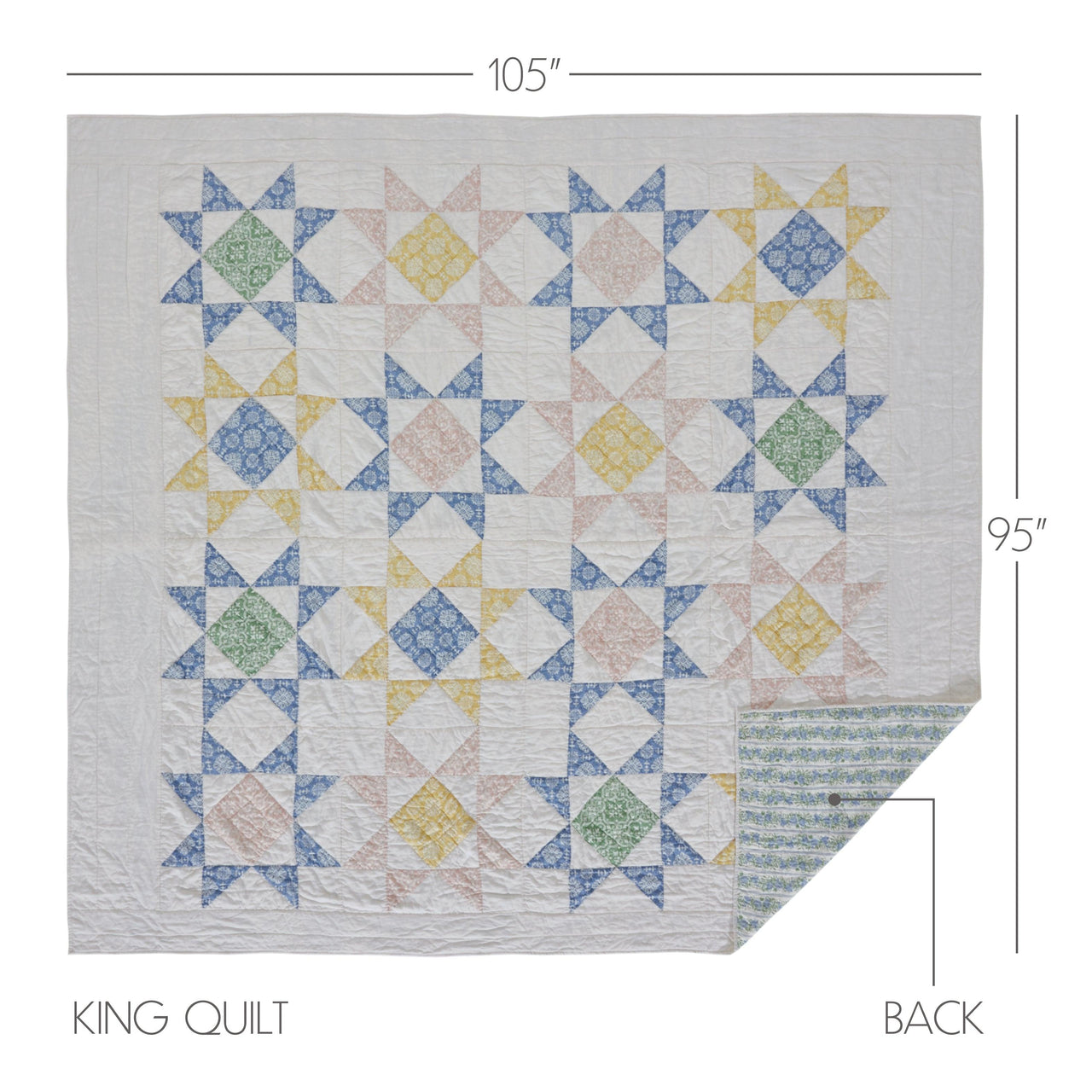 Jolie King Quilt 105Wx95L VHC Brands - The Fox Decor