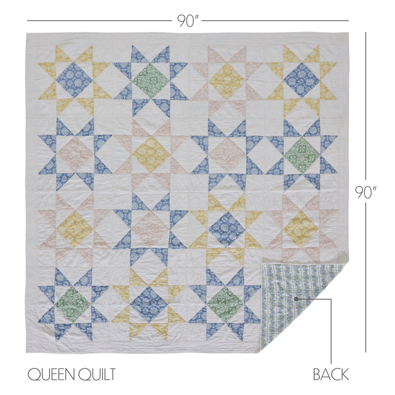 Jolie Queen Quilt 90Wx90L VHC Brands - The Fox Decor