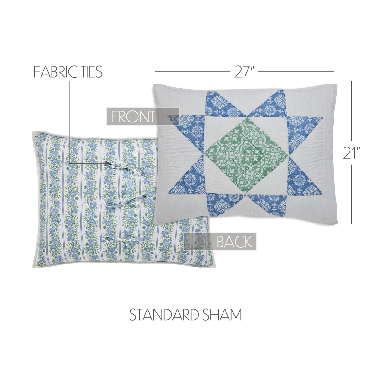 Jolie Standard Sham 21x27 VHC Brands - The Fox Decor