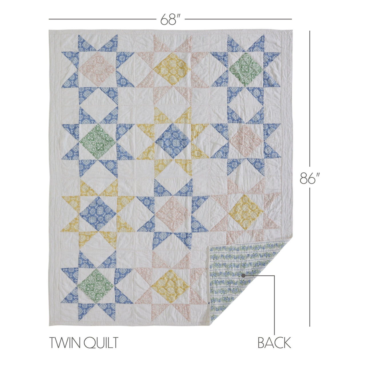 Jolie Twin Quilt 68Wx86L VHC Brands - The Fox Decor