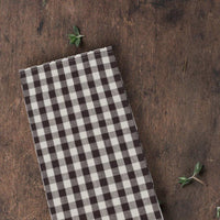 Black Nutmeg Heritage House Check Black Towel Set Of Six KT100011 - The Fox Decor