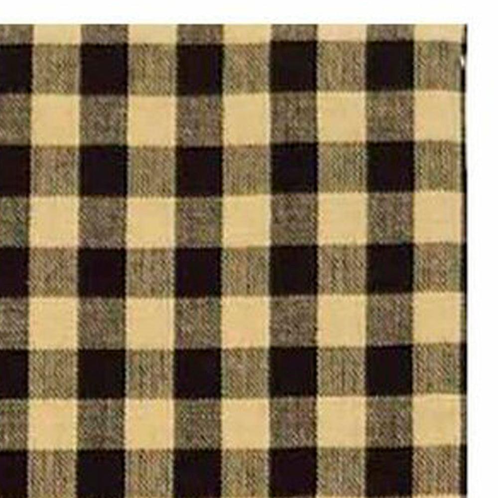Black Nutmeg Heritage House Check Black Towel Set Of Six KT100011 - The Fox Decor