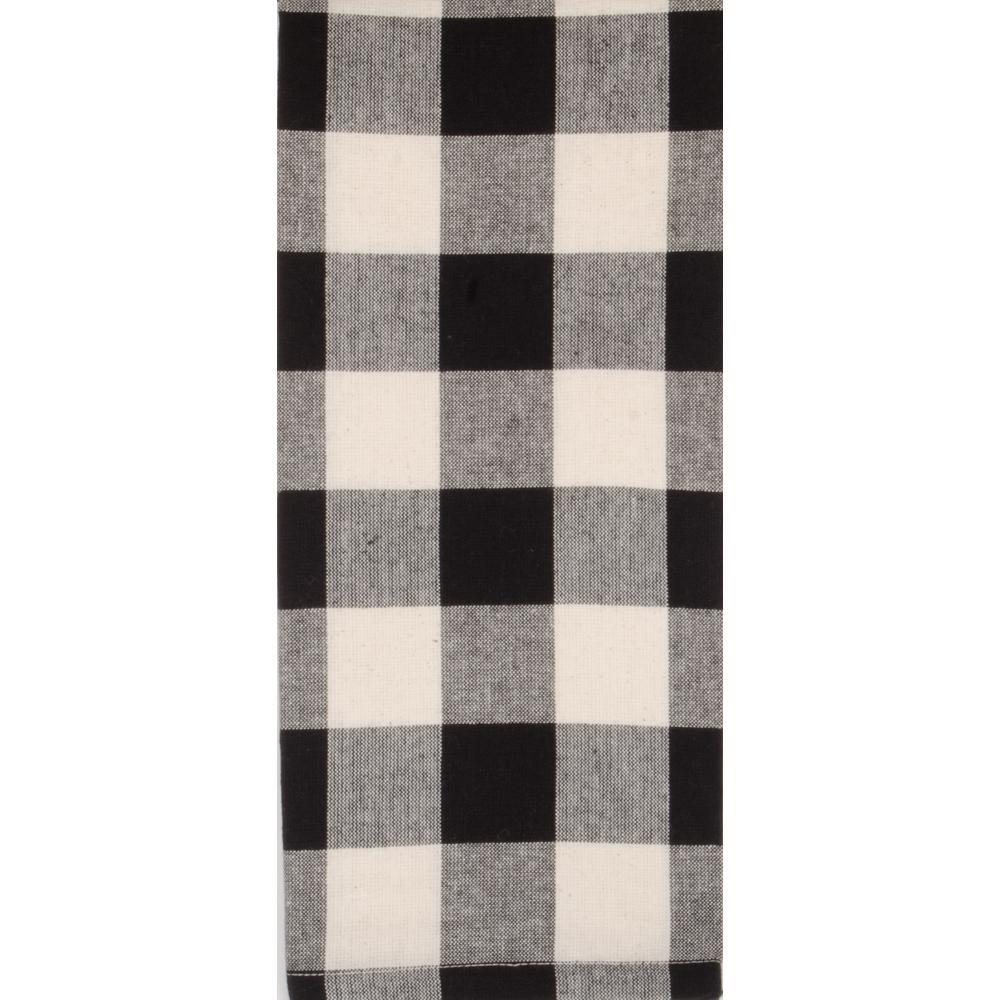 Black Buttermilk Buffalo Check Towel Set Of Six KT510011 - The Fox Decor
