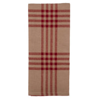 Oat Barn Red Chesterfield Check Barn Red Towel Set Of Six KT590017 - The Fox Decor