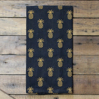 Thumbnail for Pineapple Town Black Towel - Interiors by Elizabeth