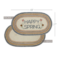 Thumbnail for Kaila Happy Spring Jute Braided Rug Oval with Rug Pad 27