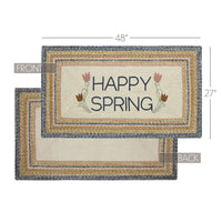 Thumbnail for Kaila Happy Spring Jute Braided Rug Rect. with Rug Pad 27