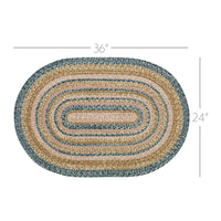 Thumbnail for Kaila Jute Braided Rug Oval with Rug Pad 24