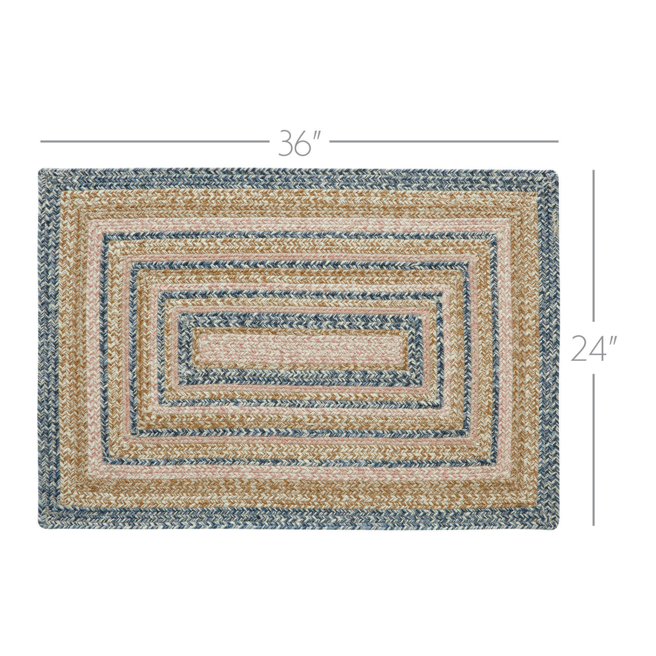 Kaila Jute Braided Rug Rect. with Rug Pad 24"x36" (2'x3') VHC Brands - The Fox Decor