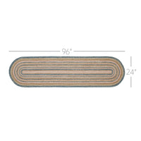 Thumbnail for Kaila Jute Braided Runner Rug Oval with Rug Pad 24