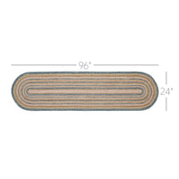 Thumbnail for Kaila Jute Braided Runner Rug Oval with Rug Pad 24