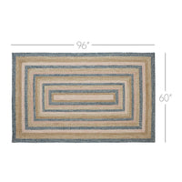 Thumbnail for Kaila Jute Braided Rug Rectangle with Rug Pad 5'x8' VHC Brands