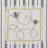 Thumbnail for Embroidered Bee Tea Towel Set of 4 19x28 VHC Brands