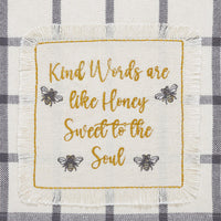 Thumbnail for Embroidered Bee Tea Towel Set of 4 19x28 VHC Brands
