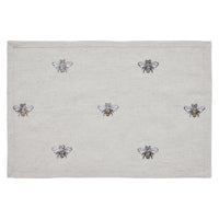 Thumbnail for Embroidered Bee Placemat Set of 6 12x18 VHC Brands