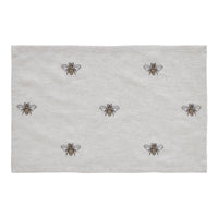 Thumbnail for Embroidered Bee Placemat Set of 6 12x18 VHC Brands