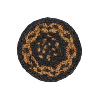 Thumbnail for Black & Tan Jute Coaster Set of 6 VHC Brands - The Fox Decor